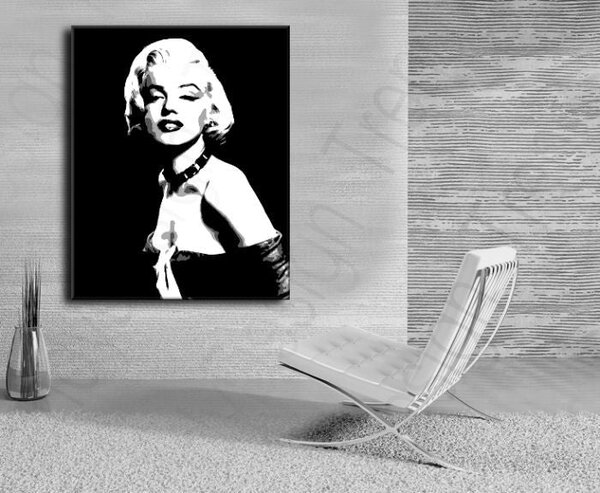 Tablou POP ART pictat manual MARILYN MONROE 60x80 cm