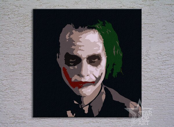 Tablou POP ART pictat manual JOKER 100x100 cm