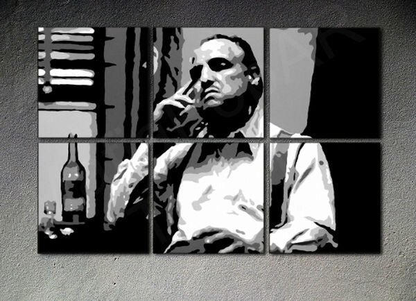 Tablou POP ART pictat manual MARLON BRANDO 150x100 cm