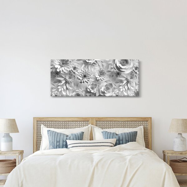 Tablou - Flori albe (120x50 cm)
