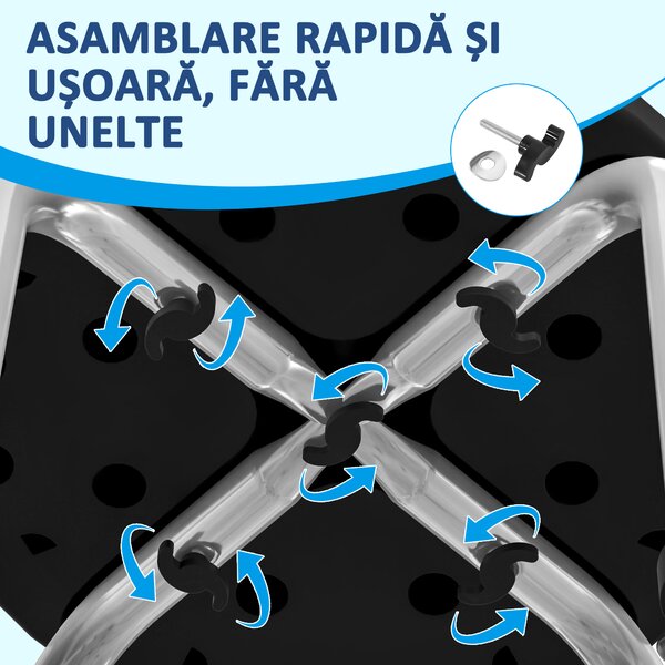 Homcom Scaun Dus – Reglabil, Antialunecare, Alb | Aosom Romania