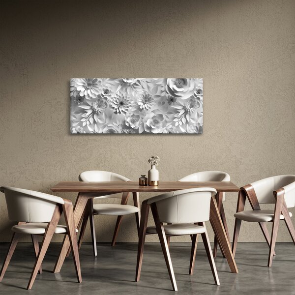Tablou - Flori albe (120x50 cm)