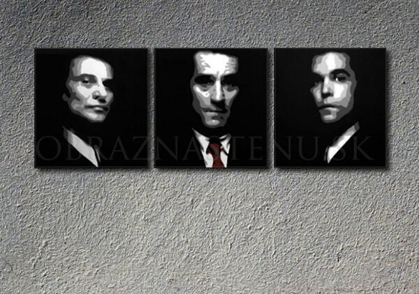 Tablou POP ART pictat manual GOODFELLAS 150x50 cm