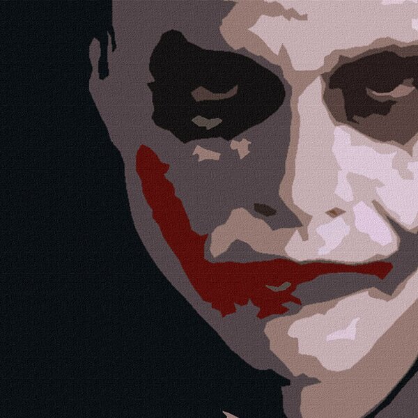 Tablou POP ART pictat manual JOKER 100x100 cm