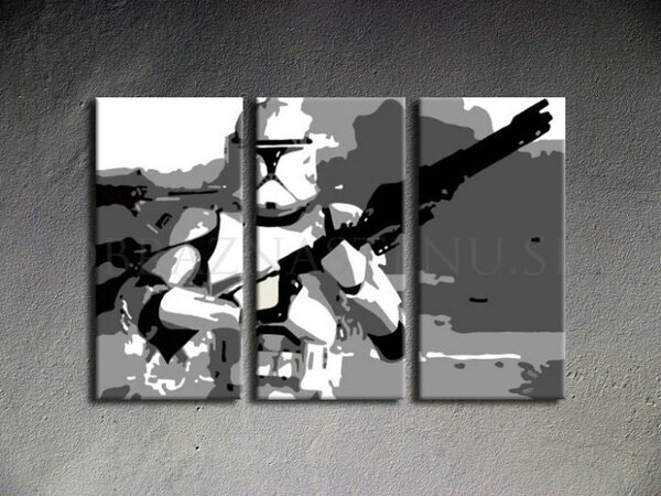 Tablou POP ART pictat manual STAR WARS 90x60 cm