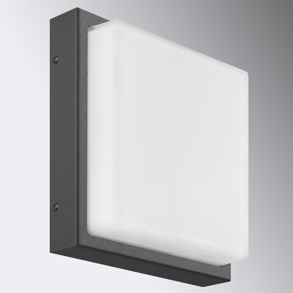 LCD Lampă de exterior Ernest, grafit, 25 x cm, E27, oțel inoxidabil, reglabil, Negru, Metal, Modern