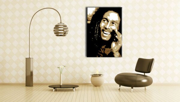 Tablou POP ART pictat manual BOB MARLEY 50x70 cm