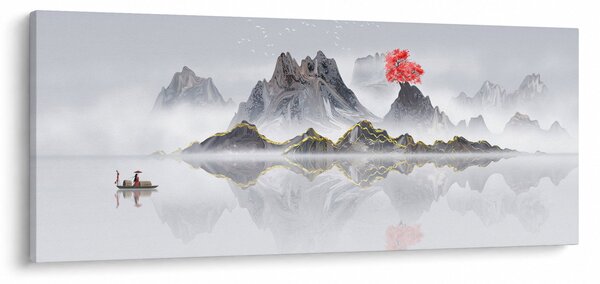 Tablou - Munții în ceață (120x50 cm)