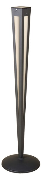 Les Jardins Torță LED solară Tinka cu senzor, 120 cm, gri, reglabil, Gri, Metal, Spot de exterior / vârf de pământ