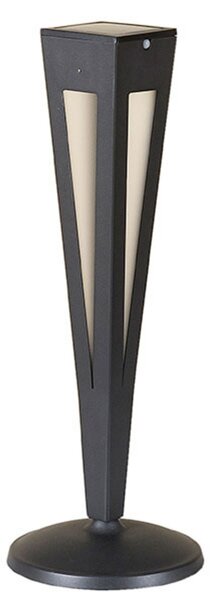 Les Jardins Torță LED solară Tinka cu senzor, 62 cm, gri, reglabil, Gri, Metal, Spot de exterior / vârf de pământ
