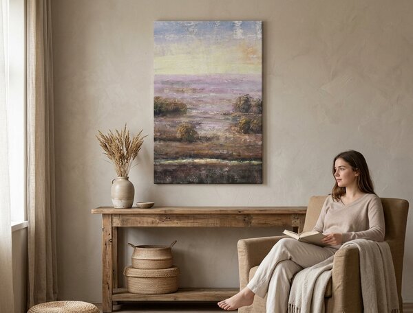 Tablou pictat manual NATURA 1 parte 60x90 cm - 60×90 cm / Clasic 2 cm