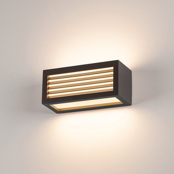 SLV Box L E27 lampă de perete pentru exterior, antracit, Negru, Metal, Modern