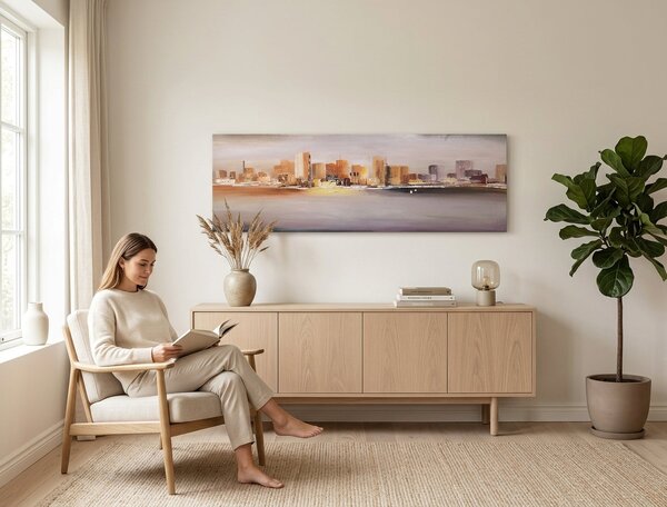 Tablou de perete ORAȘ 1 parte 120x40 cm - 120×40 cm / Klasický 2 cm