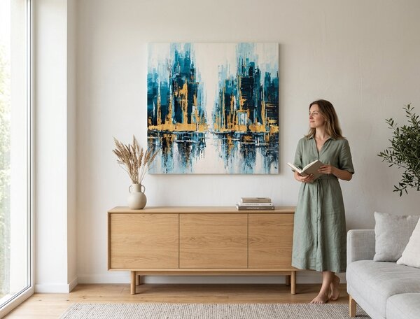 Tablou de perete ORAȘ 1 parte 70x70 cm - 70×70 cm / Klasický 2 cm