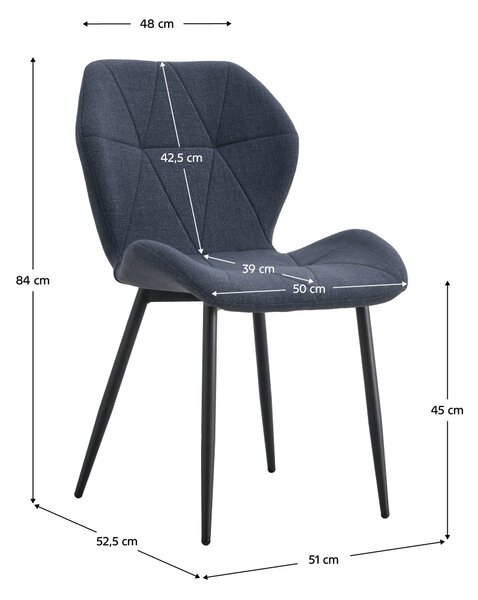 KONDELA Scaun de dining, gri închis / negru, MAKENA TIP 2