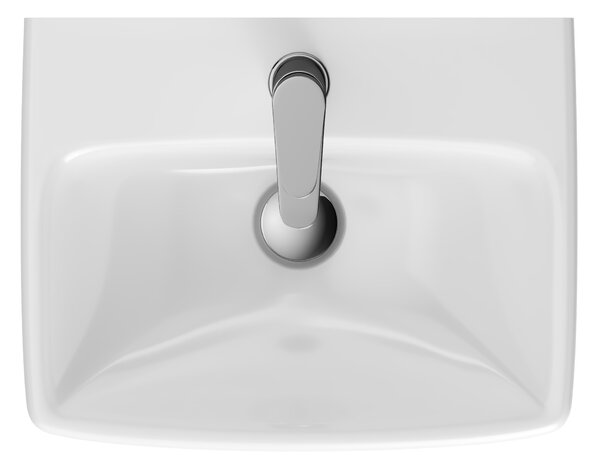 Geberit Selnova Square lavoar 45x35 cm dreptunghiular clasică-de blat alb luciu 500.322.01.7