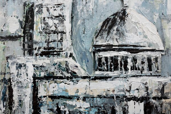 Tablou de perete ORAȘ 1 parte 70x70 cm - 70×70 cm / Clasic 2 cm