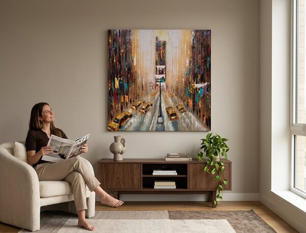 Tablou de perete ORAȘ 1 parte 70x70 cm - 70×70 cm / Clasic 2 cm