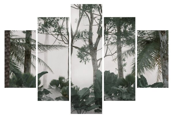 Tablou - Jungla în ceața dimineții (150x105 cm)