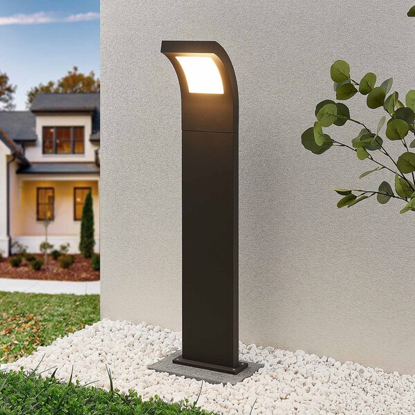 Arcchio Advik bornă luminoasă LED, 100 cm, antracit, metal, IP65, Negru, Aluminiu, Modern