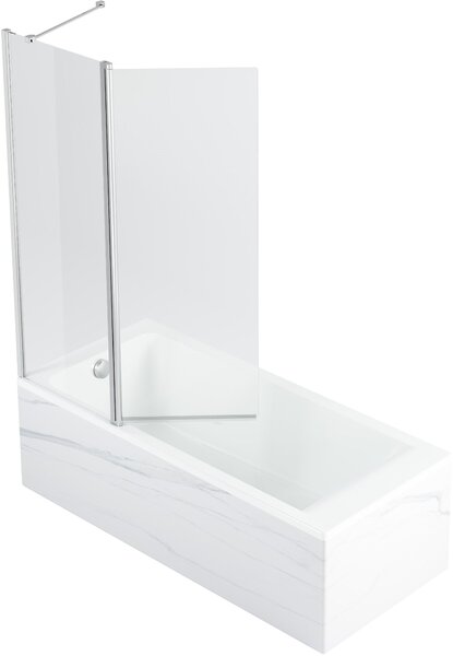 Roca Town-N paravan cadă 100 cm două piese crom luciu/sticlă transparentă AMP2210012M