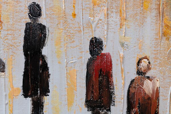 Tablou de perete PEOPLE 1 parte 70x70 cm - 70×70 cm / Clasic 2 cm