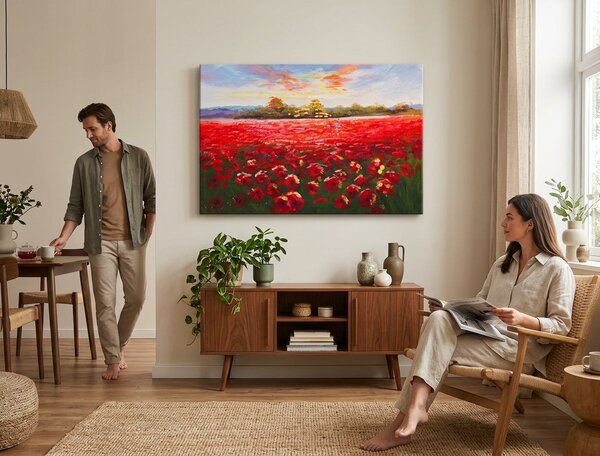 Tablou de perete LUKE 1 parte - 90x60 cm - 90×60 cm / Clasic 2 cm