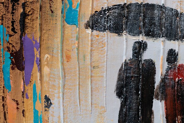 Tablou de perete PEOPLE 1 parte 70x70 cm - 70×70 cm / Clasic 2 cm