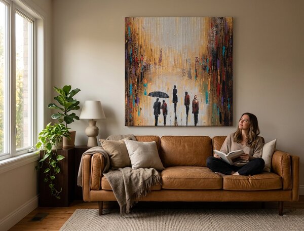 Tablou de perete PEOPLE 1 parte 70x70 cm - 70×70 cm / Clasic 2 cm