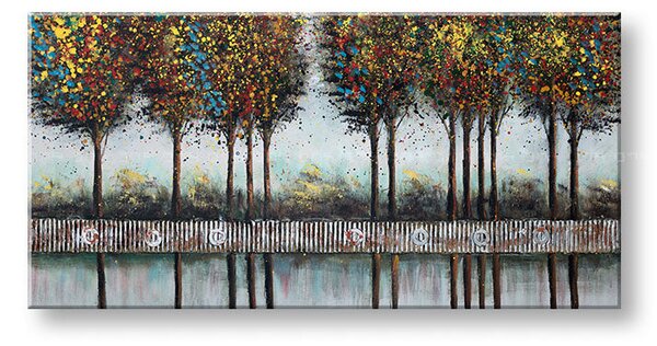 Tablou pictat manualRBORI 1 parte 100x50 cm - 100×50 cm / Clasic 2 cm