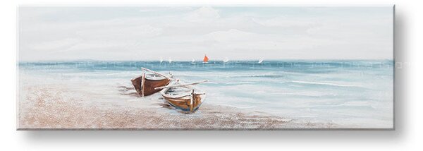 Tablou pictat manual PLAJĂ 1 parte - 120x40 cm - 120×40 cm / Klasický 2 cm
