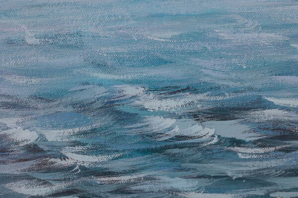 Tablou pictat manual BOAT 1 parte - 120x90 cm - 120×90 cm / Clasic 2 cm
