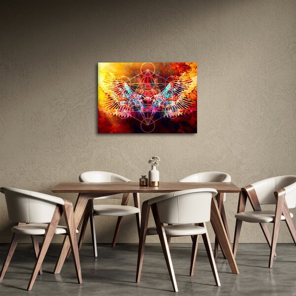 Tablou - Merkaba cu aripi, abstracție (70x50 cm)