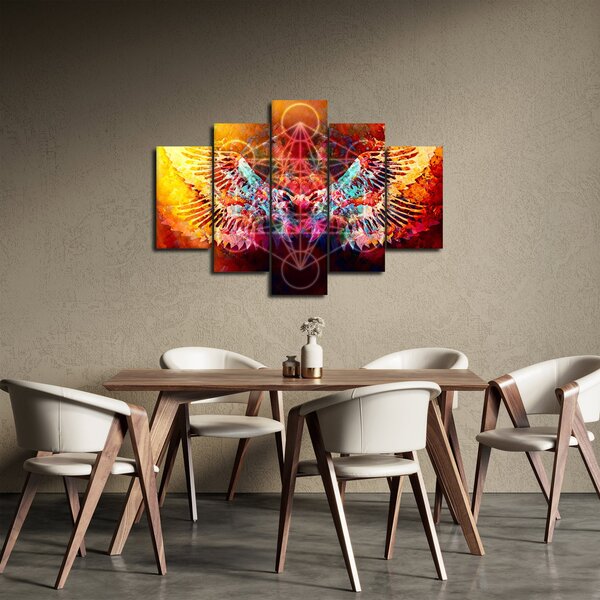 Tablou - Merkaba cu aripi, abstracție (150x105 cm)