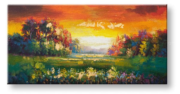 Tablou pictat manual LUKE 1 parte 100x50 cm - 100×50 cm / Klasický 2 cm
