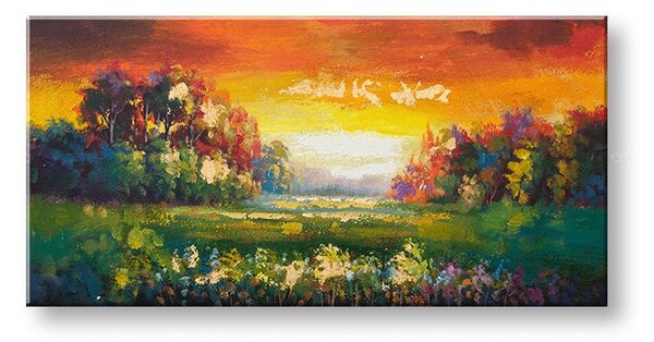 Tablou pictat manual LUKE 1 parte 100x50 cm - 100×50 cm / Klasický 2 cm
