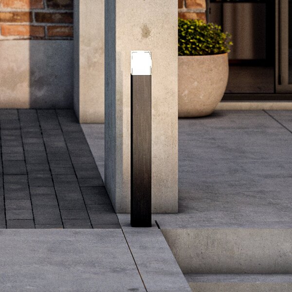 Smartwares Bornă luminoasă LED OOL-50018, aluminiu, înălțime 80 cm, Negru, Metal, Modern