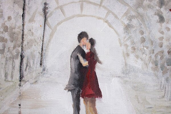 Tablou pictat manual PARIS 90x60 cm - 90x60 cm