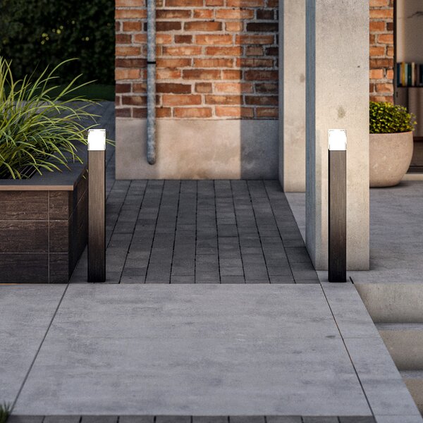 Smartwares Bornă luminoasă LED OOL-50018, aluminiu, înălțime 80 cm, Negru, Metal, Modern