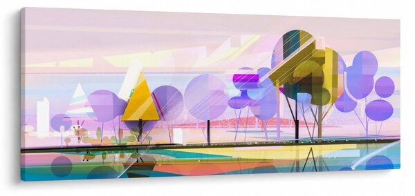 Tablou - Peisaj, abstracție (120x50 cm)