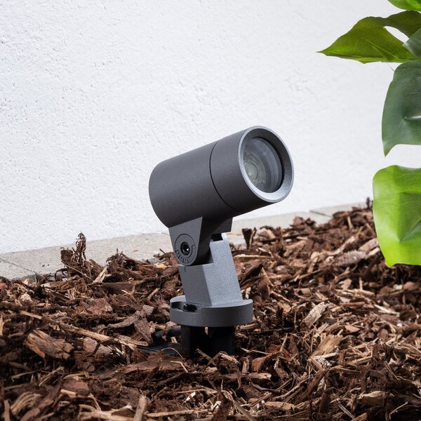Arcchio Hemmani reflector cu vârf de sol, înălțime 35 cm, antracit, aluminiu, Negru, Metal, Modern