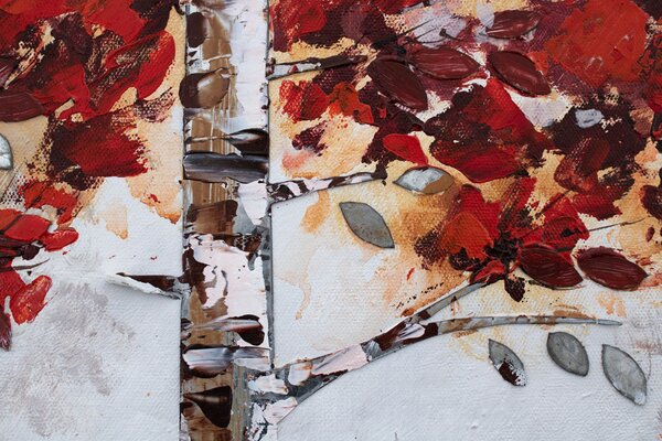 Tablou pictat manual WALKING THROUGH THE WOODS 1 parte 90x60 cm - 90×60 cm / Clasic 2 cm