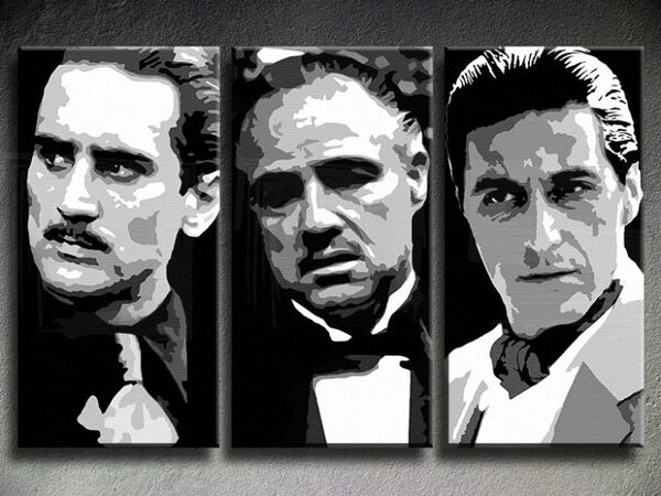 Tablou POP ART pictat manual GODFATHER 90x60 cm