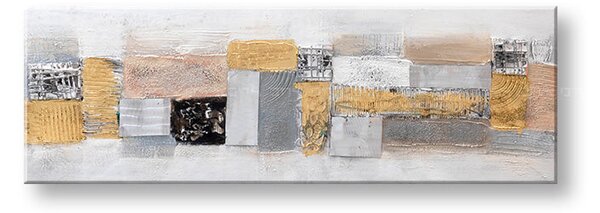 Tablou pictat manual ABSTRACT 1 parte 120x40 cm - 120×40 cm / Clasic 2 cm