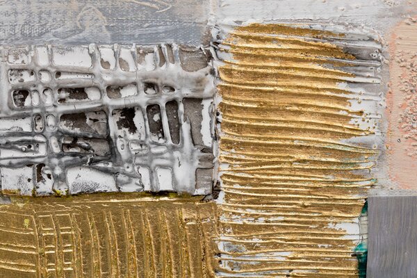 Tablou pictat manual ABSTRACT 1 parte 120x40 cm - 120×40 cm / Clasic 2 cm