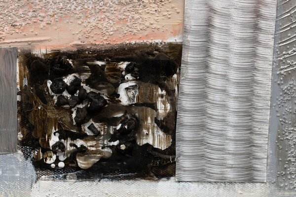 Tablou pictat manual ABSTRACT 1 parte 120x40 cm - 120×40 cm / Clasic 2 cm