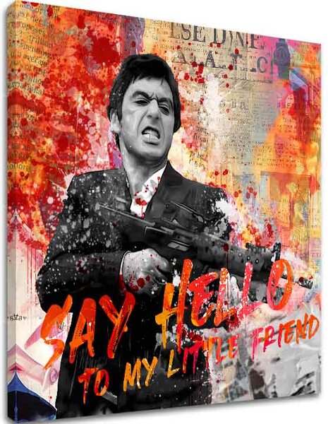 Scarface pictură pe pânză Salută-l pe micul meu prieten 50x50 cm