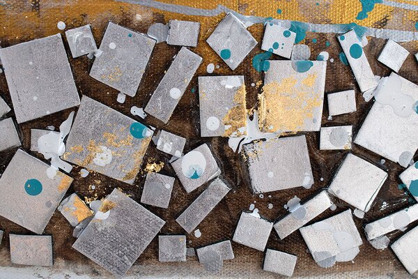 Tablou pictat manual ABSTRACT 1 parte 60x90 cm - 60×90 cm / Clasic 2 cm
