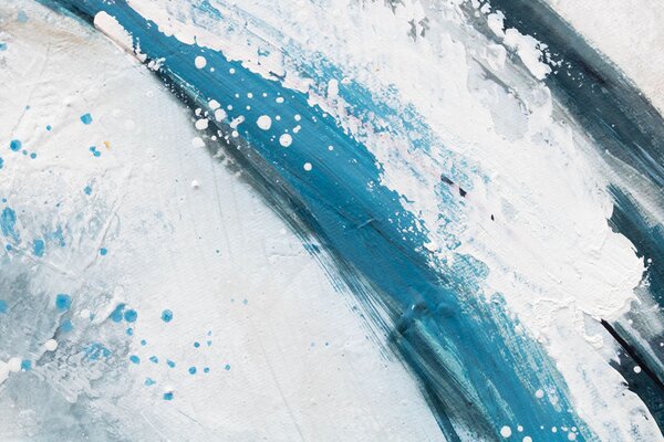Tablou pictat manual ABSTRACT 1 parte 120x80 cm - 120×80 cm / Clasic 2 cm