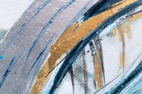 Tablou pictat manual ABSTRACT 1 parte 120x80 cm - 120×80 cm / Clasic 2 cm